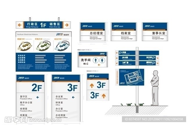 公共标识 导视系统 立牌灯箱