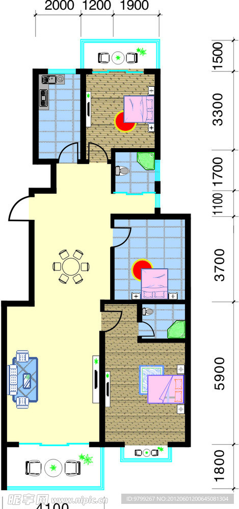 小居室户型图