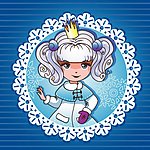 卡通可爱小女孩小公主