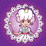 卡通可爱小女孩小公主