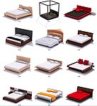 现代床 木床 家具