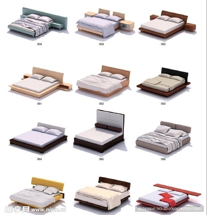 现代床 木床 家具