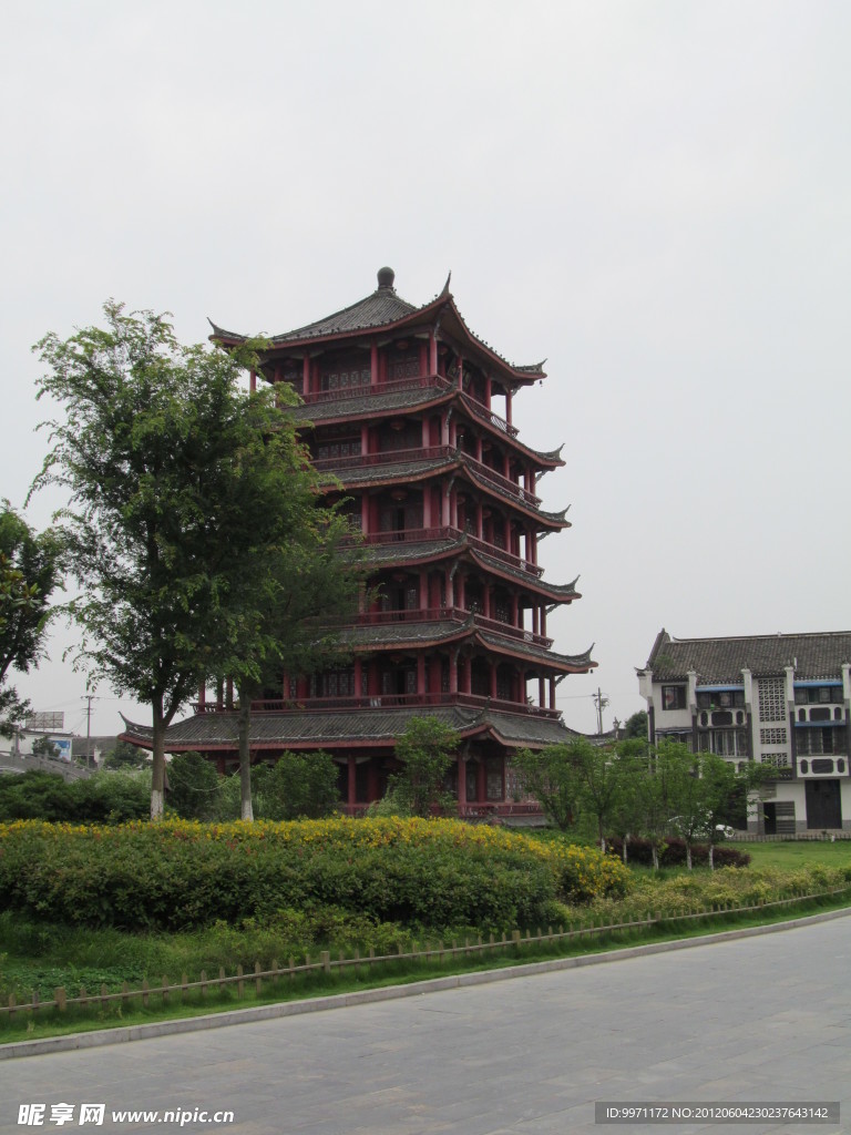 徽建筑 宝塔 古典