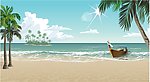 夏日海滩风景