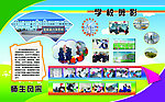 学校背景 展板 蓝天白云 影片