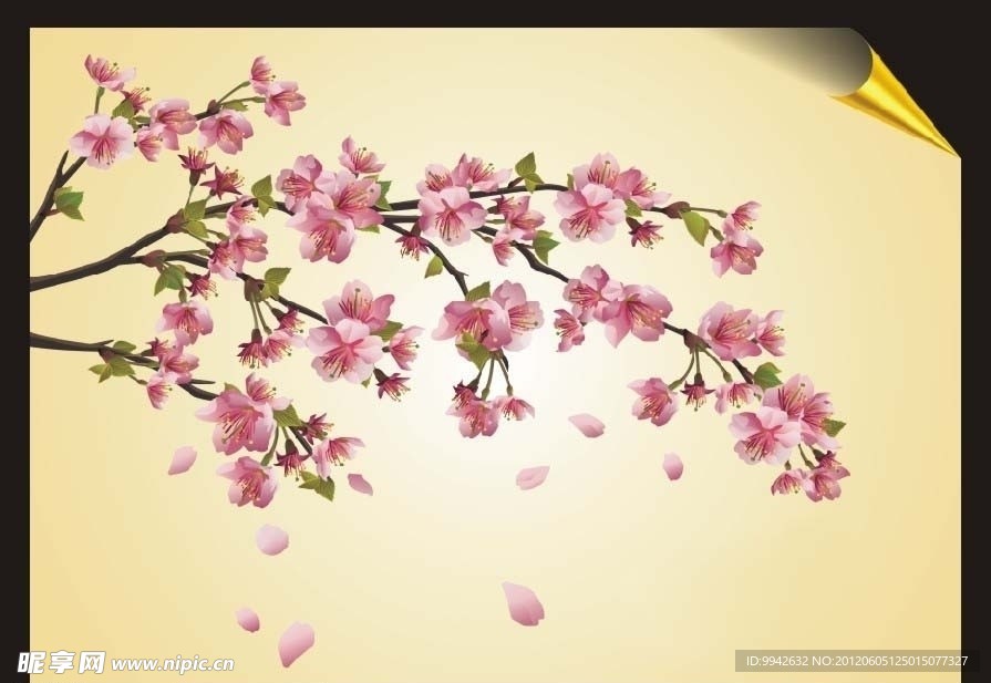 桃花矢量