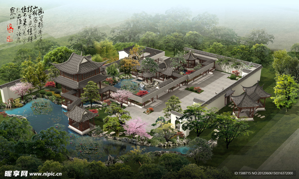 古建景观效果图