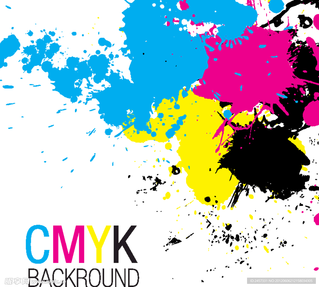 cmyk墨点墨迹背景