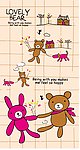 韩国卡通小兔小熊小狗花纸