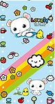 韩国卡通彩虹小狗花朵草莓小鸡花纸