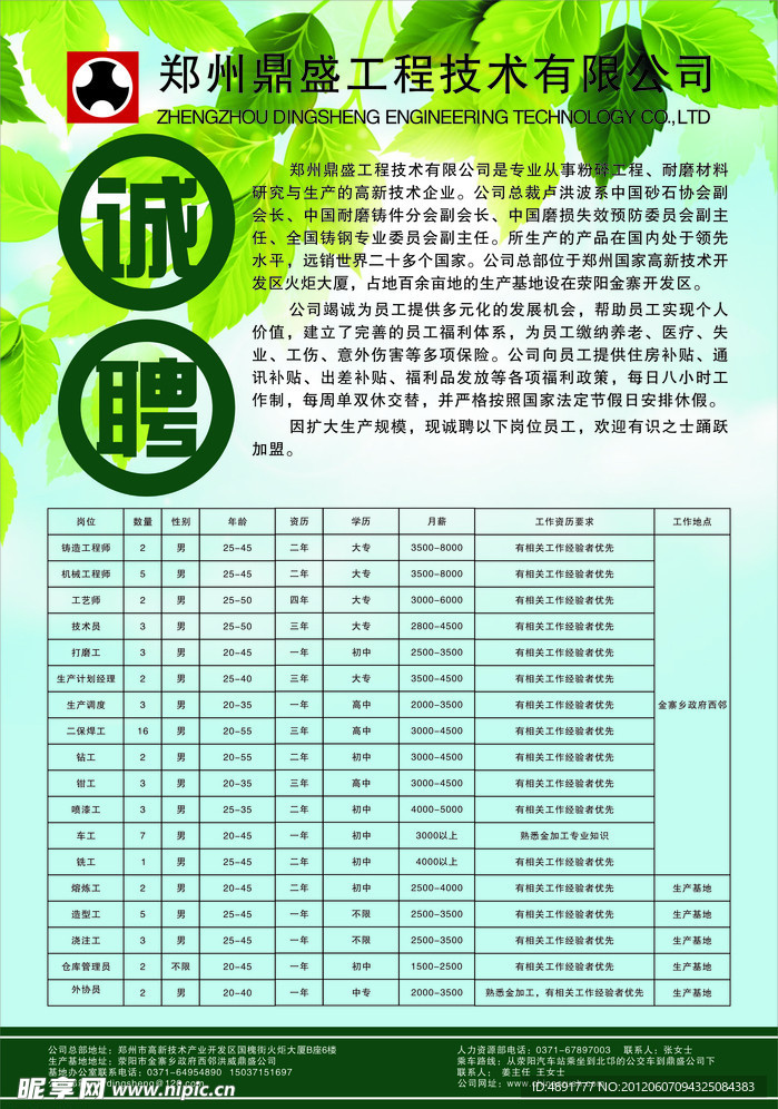 招聘广告