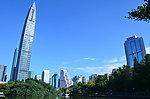 荔枝公园拍深圳京基100大厦新闻大厦