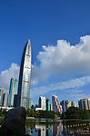 荔枝公园拍深圳京基100大厦