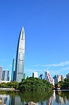 荔枝公园拍深圳京基100大厦