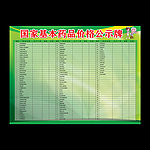 药价公示牌