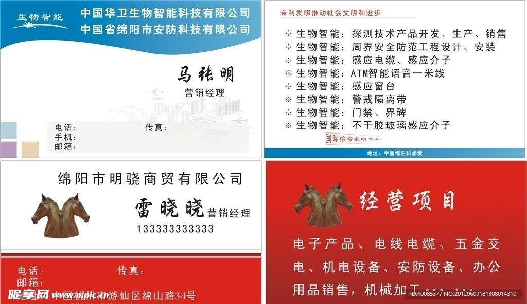 生物科技名片
