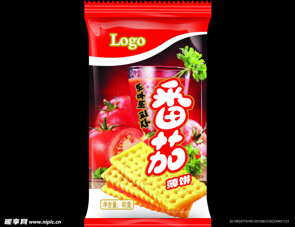 番茄 薄饼（平面图）