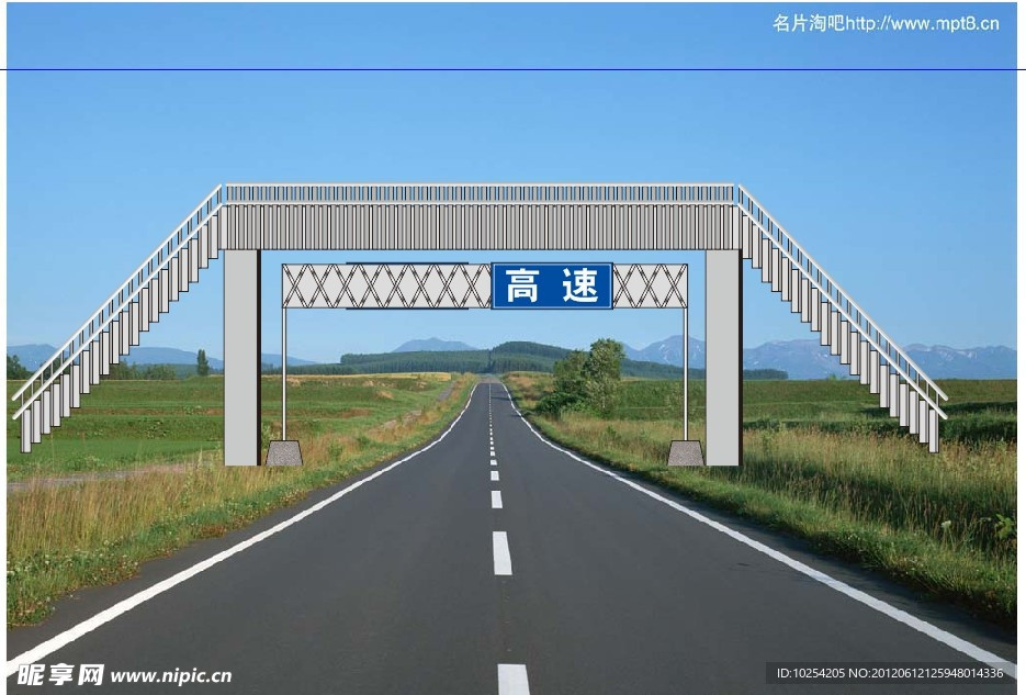 高速路效果图矢量