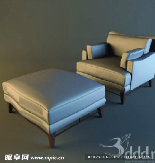 单人沙发座椅3D MAX模型