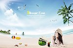 夏日海滩美女