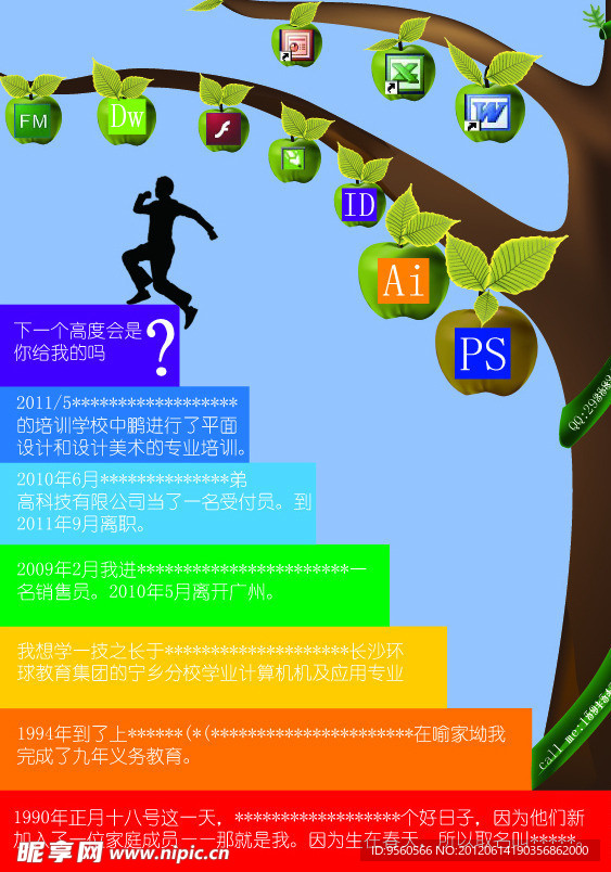 独家自创简历