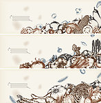 手绘蔬菜banners 横幅