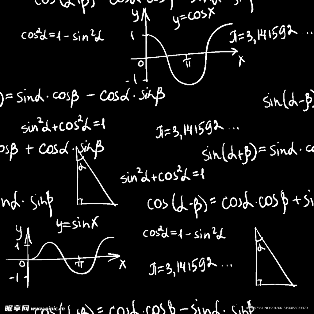 写满黑板的数学几何公式