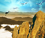 中国风群山背景