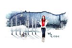冬季美女素材