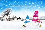 冬季雪人