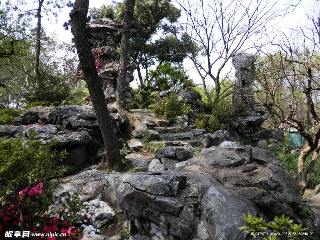 假山矗立