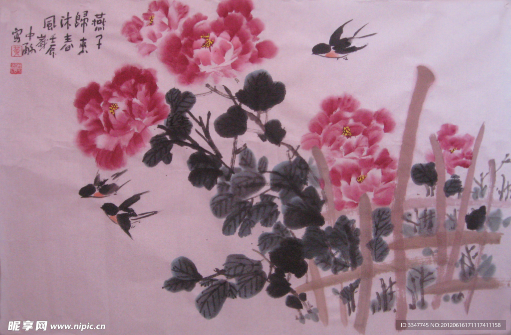 国画牡丹