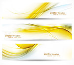 金色动感线条banners 横幅