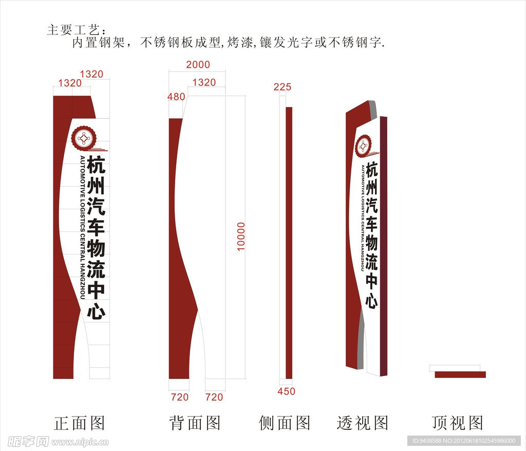 汽车城标识牌