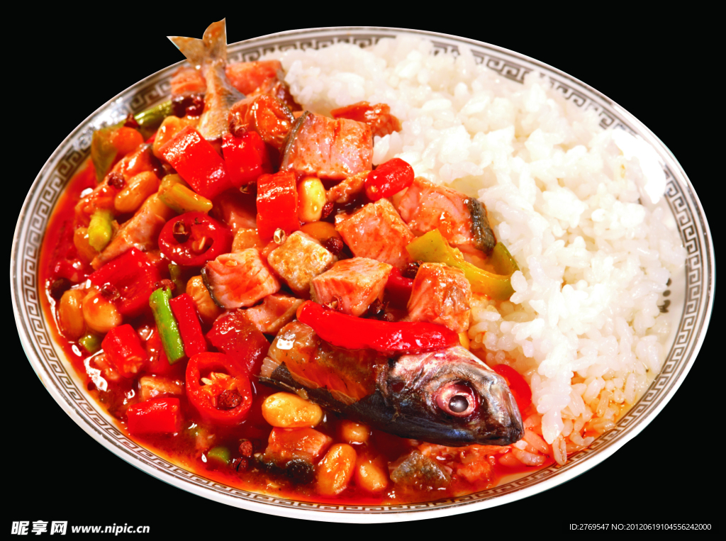 麻辣鱼块饭盖浇饭