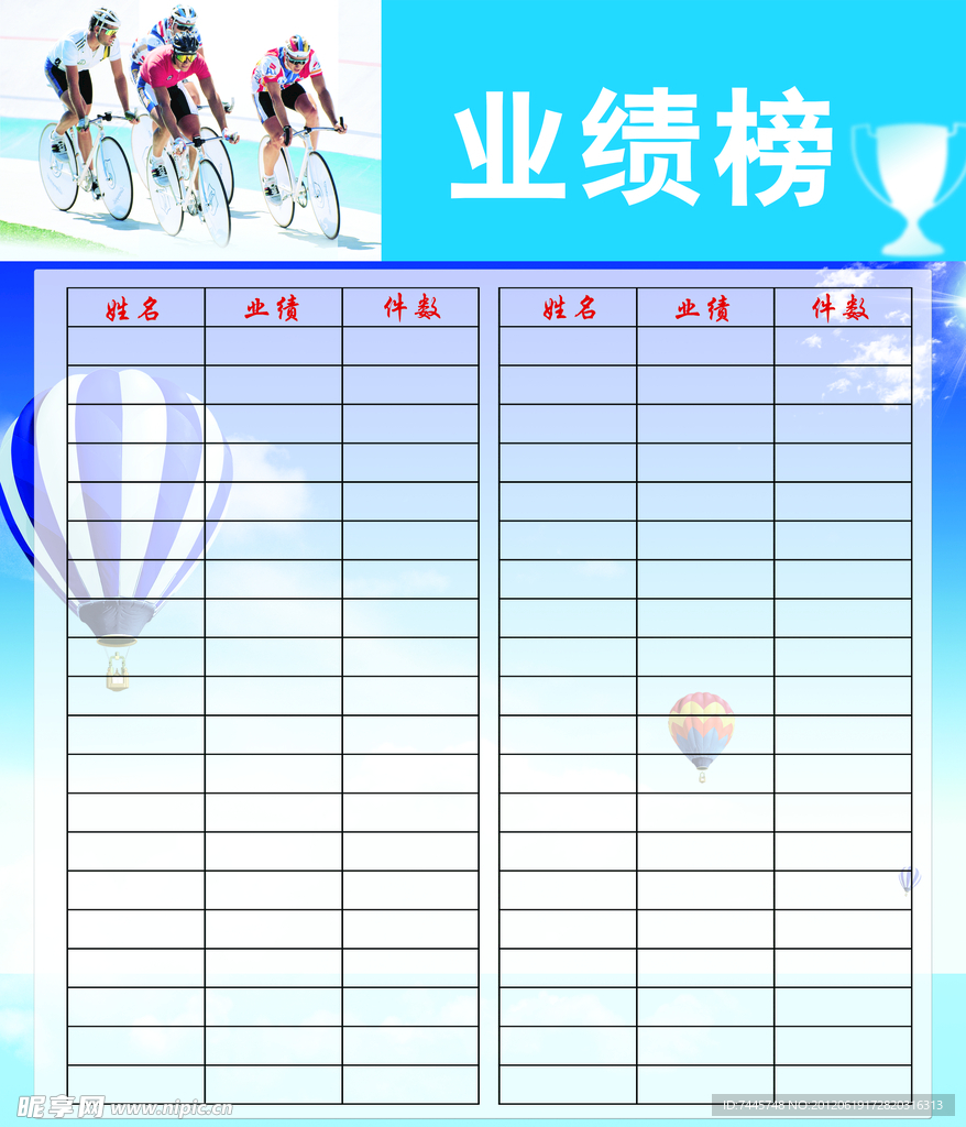 业绩榜