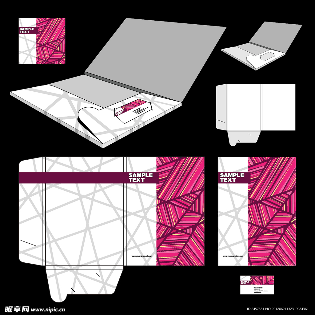 交错线条 文件夹包装设计