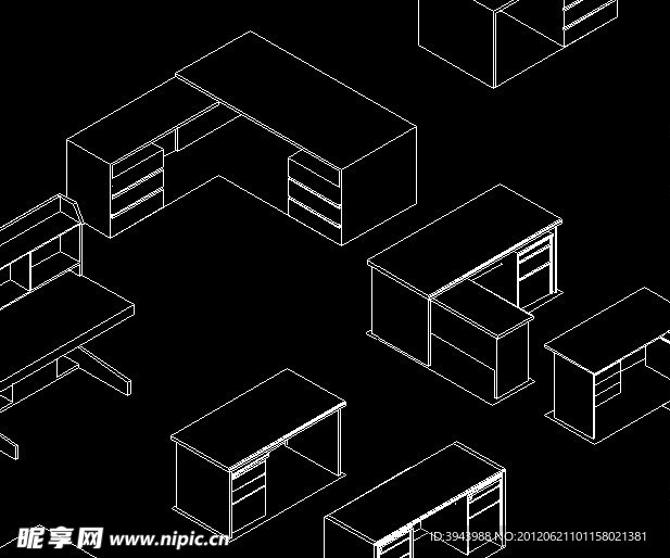 CAD三维的办公家具设计源文件