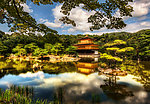 湖泊美景 寺庙