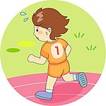 矢量儿童跑步