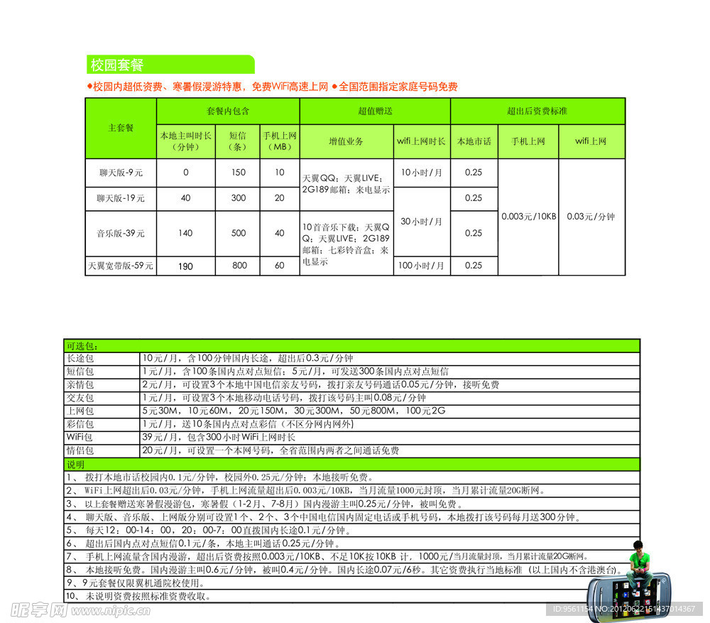 中国电信校园套餐