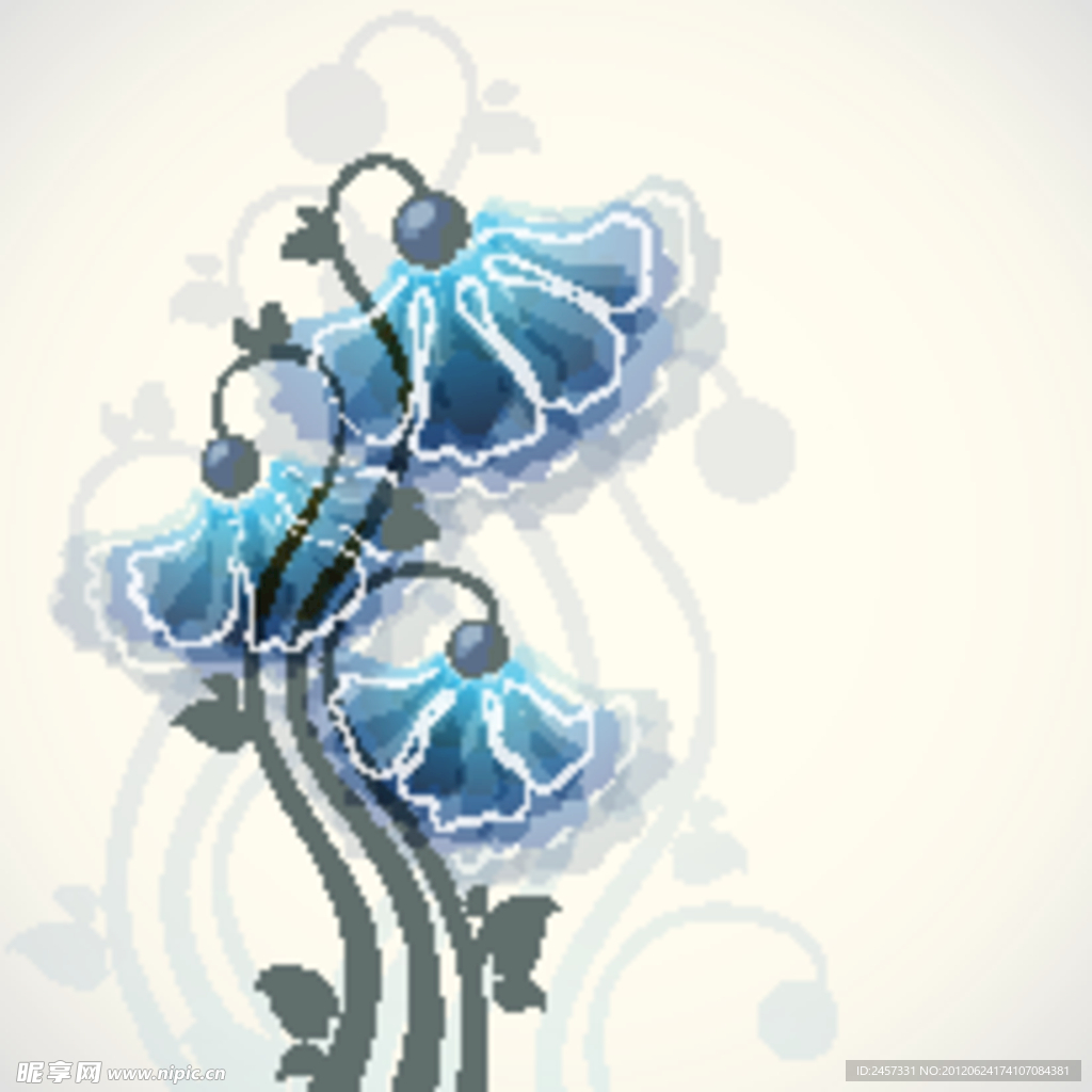 古典梦幻花纹花朵