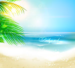 夏日沙滩海洋风景