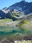 加拿大落基山脉山中湖景观