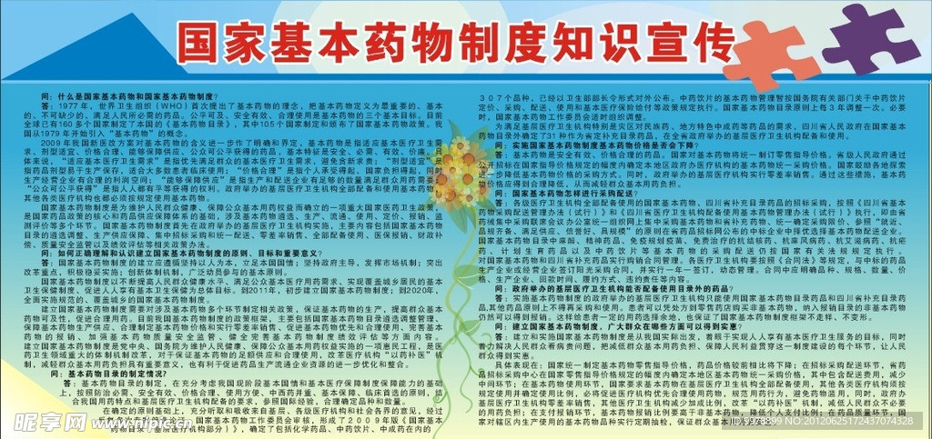 国家基本药物宣传展板
