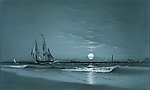 夜幕下的海面