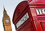 英国街头电话亭 大本钟
