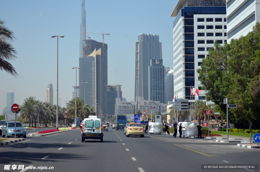 迪拜整洁的街道