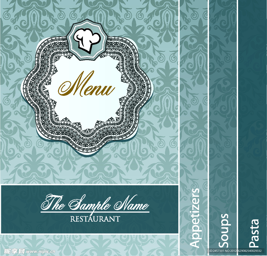 欧式花纹 欧式菜单封面