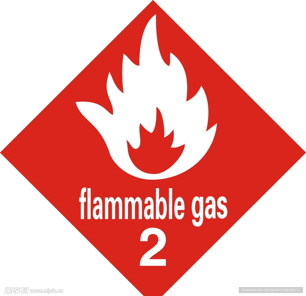 易燃气体标志 flammble gas 标志